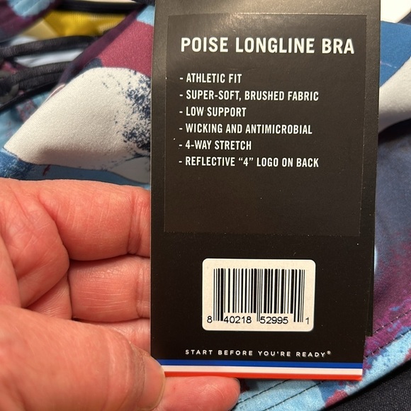 NWT Fourlaps Poise Longline Bra Size XL Abstract Landscape Print - Picture 10 of 10